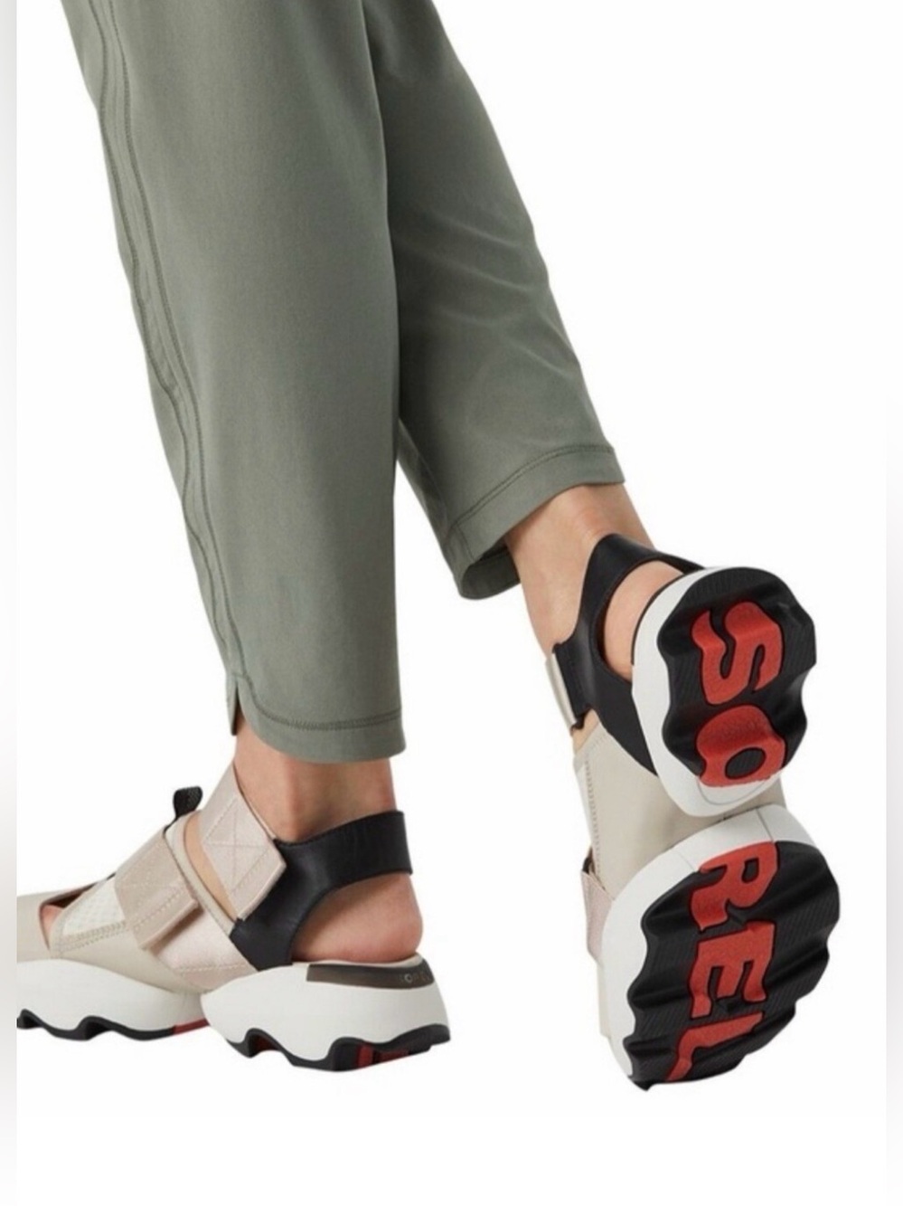 Sorel Kinetic Impact Sandals in the Fawn/Beige Size 8.5